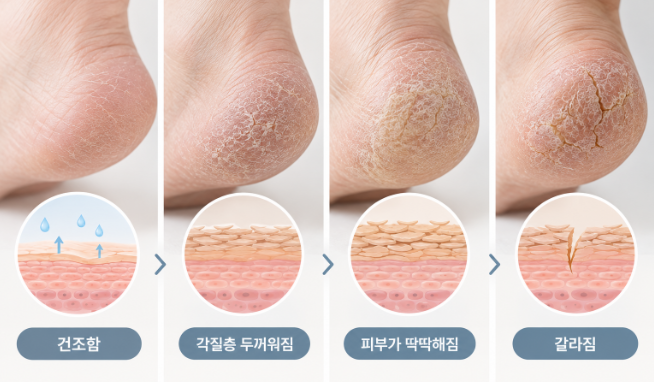 겨울철 발뒤꿈치 각질·갈라짐, 왜 생길까요?약국 크림 제대로 알아보기