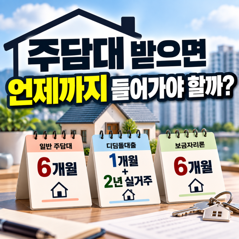 주담대 실거주 의무｜6개월 전입·실거주 기간과 예외 총정리