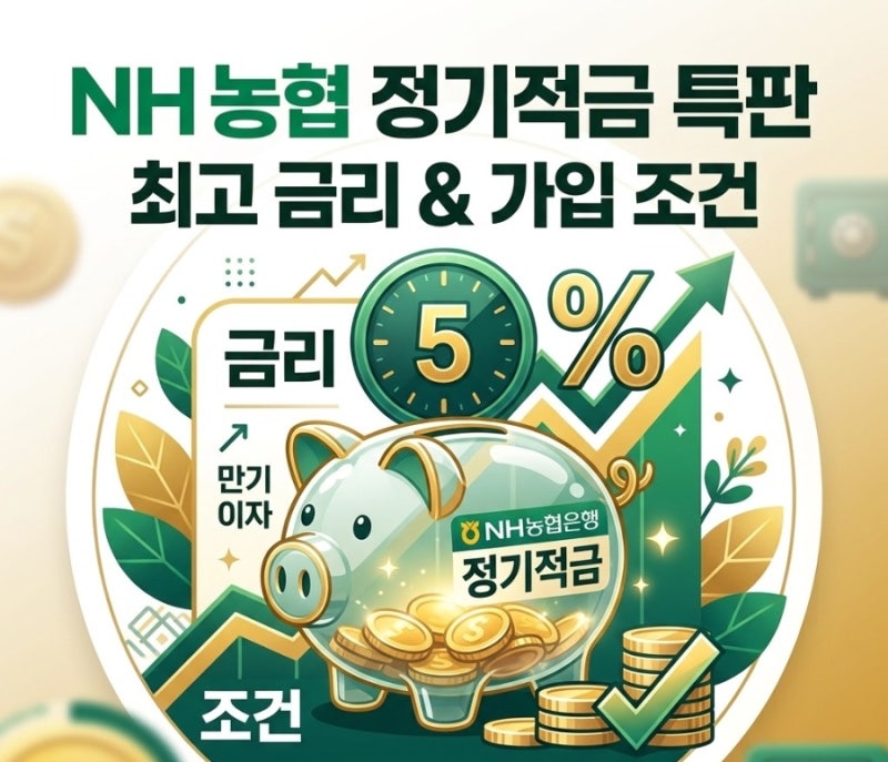 농협 정기적금 특판 금리 조건과 만기 해지 방법 한눈에 정리