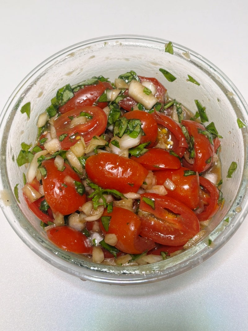 다이소 바질 키우기로 만든 토마토 마리네이드 초간단 레시피