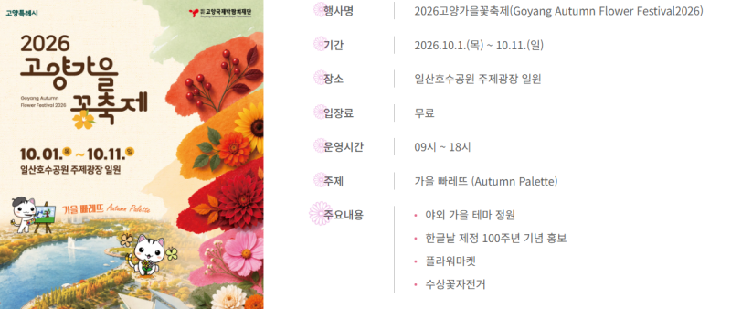 Northern Gyeonggi Attractions: 4 Festivals During Chuseok Holiday (October 3-5) in Goyang, Yangju, Pocheon, Gapyeong