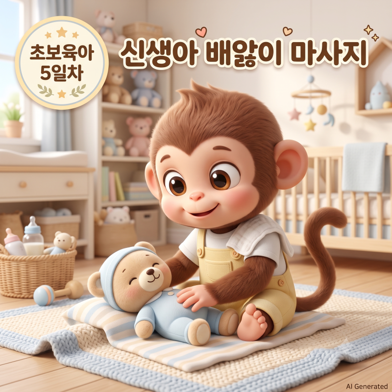 [초보육아 5일차] 신생아 배앓이(영아산통) 원인과 밤마다 우는 아기를 달래는 5분 릴리프 마....
