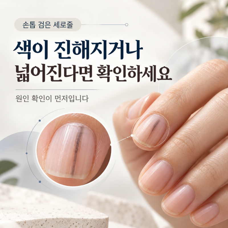 손톱 검은 세로줄, 흑색종일까? 색이 진해지거나 넓어진다면 확인해야 합니다