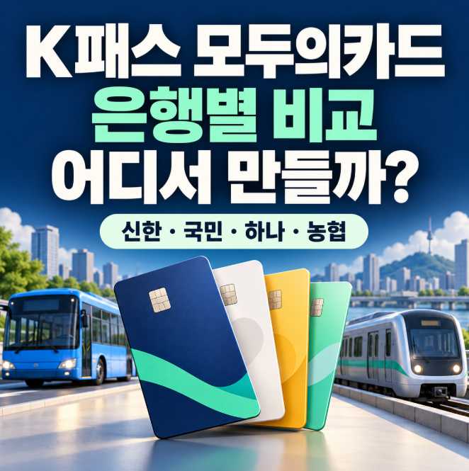 k패스 모두의카드 은행별 비교, 환급·발급·티머니까지 정리