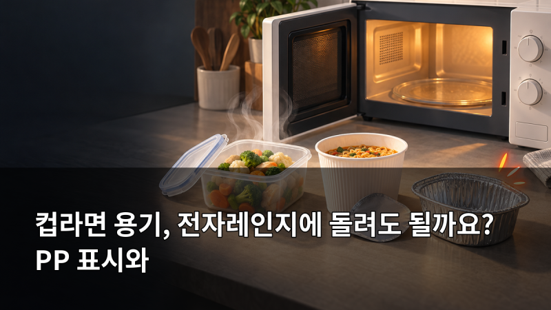 컵라면 용기, 전자레인지에 돌려도 될까요? PP 표시와 알루미늄 확인법