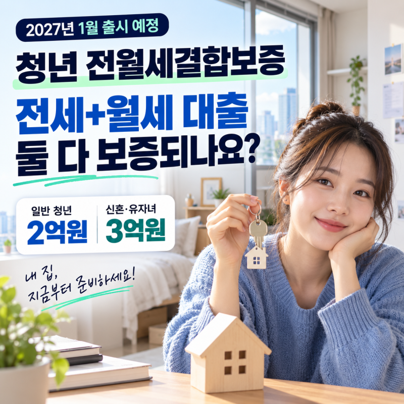청년 전월세결합보증, 전세대출+월세대출 둘 다 되나요? 2억원·신혼 3억원 한도 계산