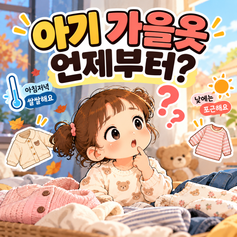 아기 가을옷 언제부터 입힐까? 10월 아침저녁 옷차림이 더 어려운 이유