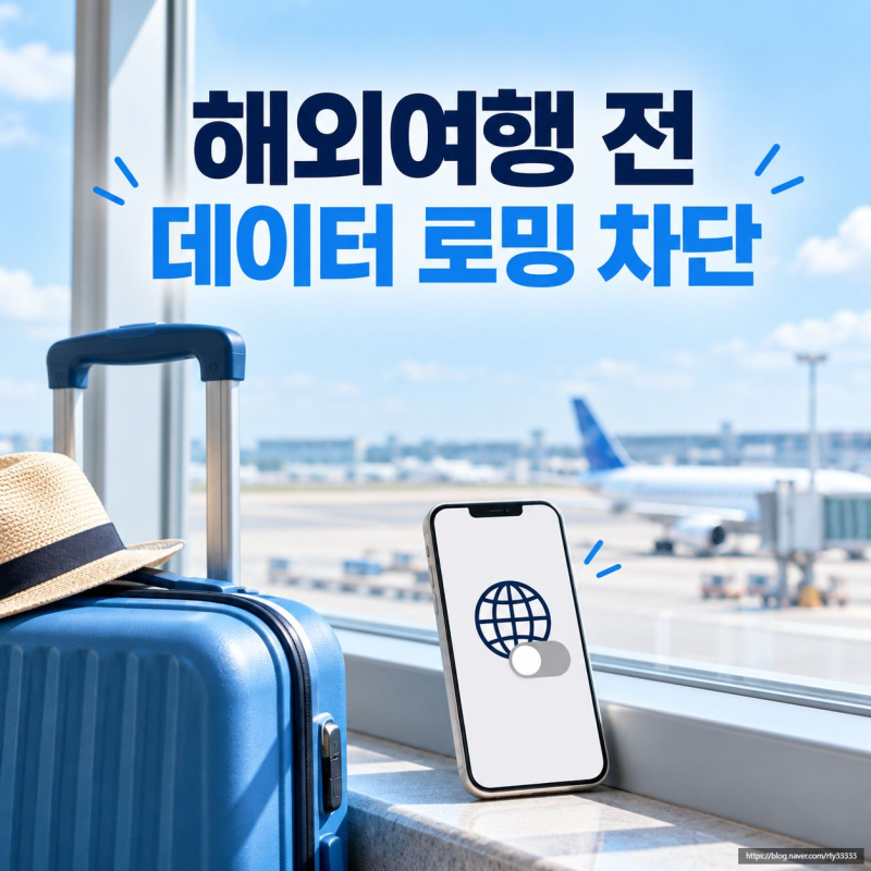해외여행 전 데이터 로밍 차단 설정하는 방법