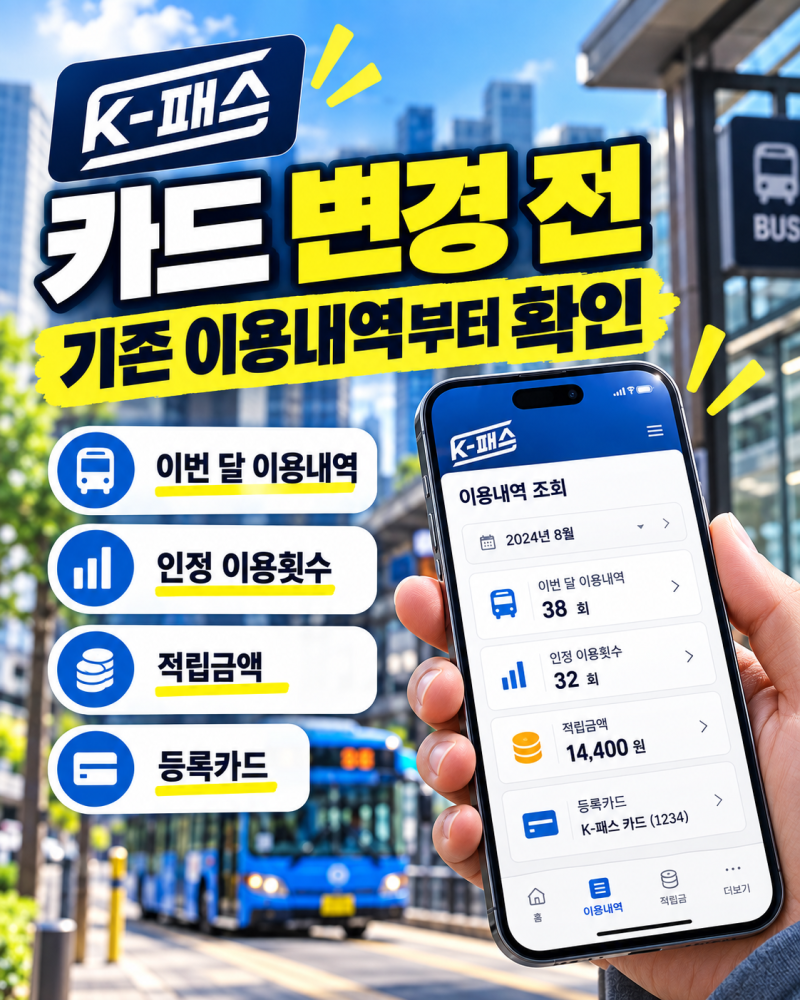 K패스 카드 변경하면 기존 환급은? 새 카드 등록 전 꼭 확인할 것