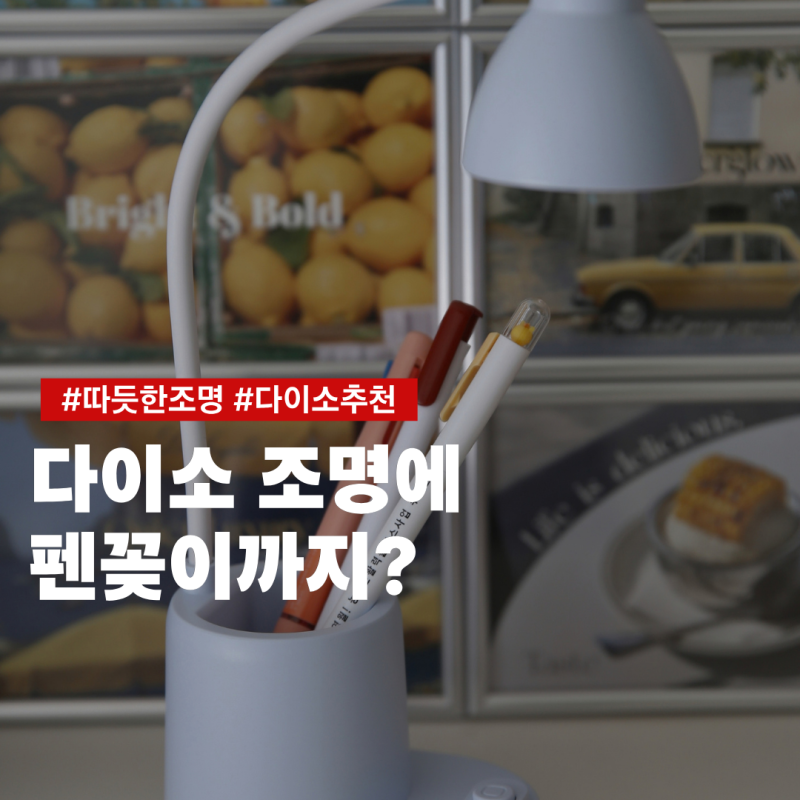 다이소 이거 은근 잘 만들었네, 펜꽂이 되는 LED조명 단스탠드 추천
