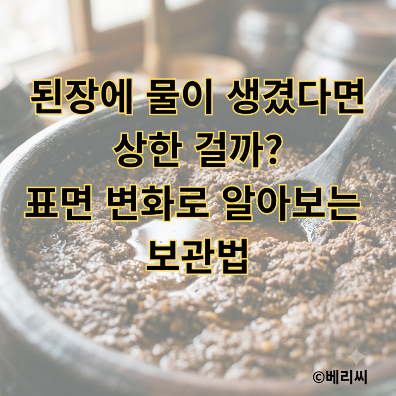 된장에 물이 생겼다면 상한 걸까?｜표면 변화로 알아보는 보관법