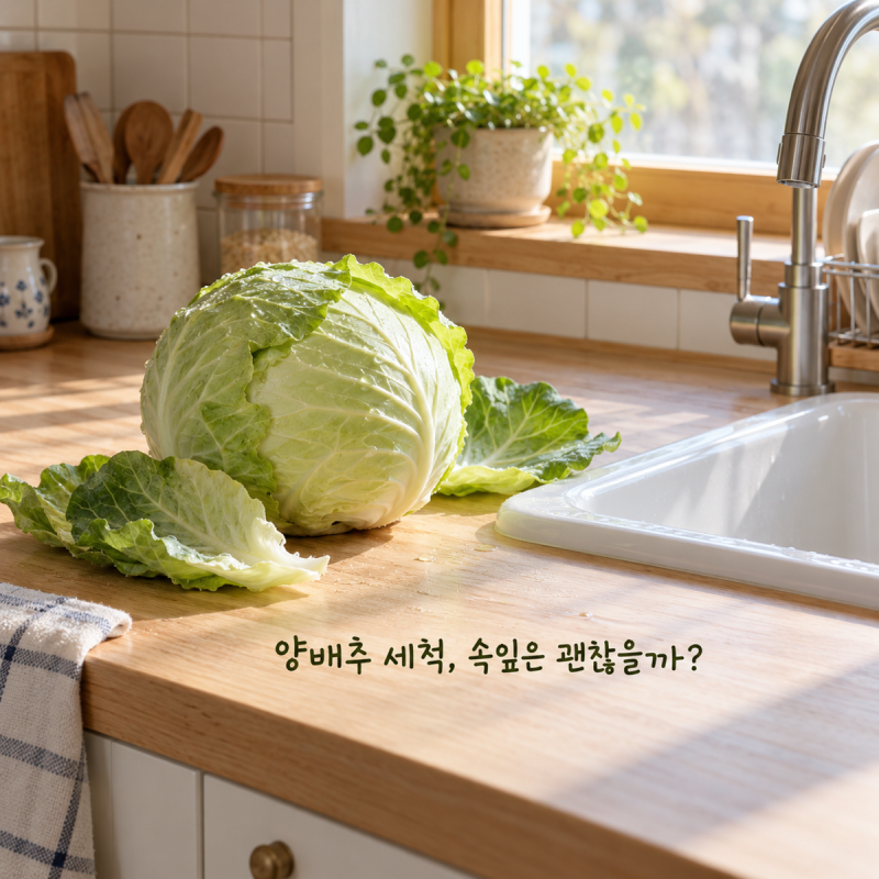 양배추 세척할 때 겉잎만 씻었는데, 속잎은 괜찮을까요?