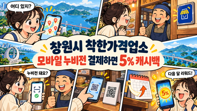 창원시 착한가격업소에서 모바일 누비전 쓰면 5% 돌려받아? 가게 찾는 법과 기간