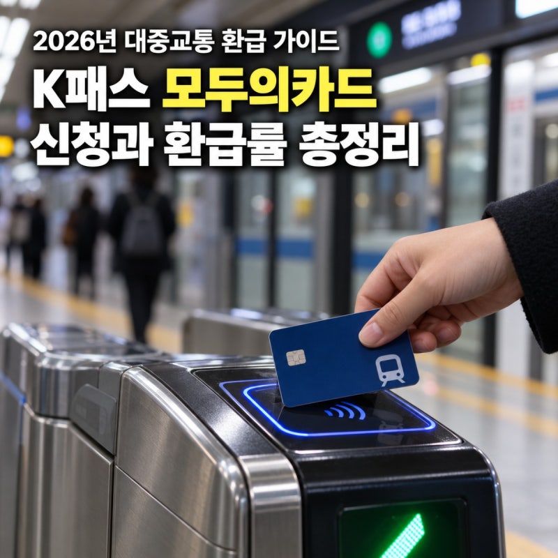 K패스 모두의카드 신청 방법과 대중교통 환급률, 2026년 기준 총정리