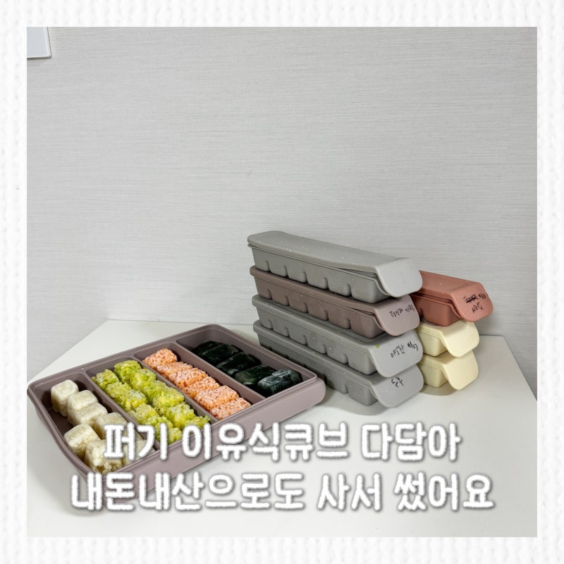 퍼기 이유식큐브 다담아 보관용기, 내돈내산으로 이미 쓰고 있던 이유