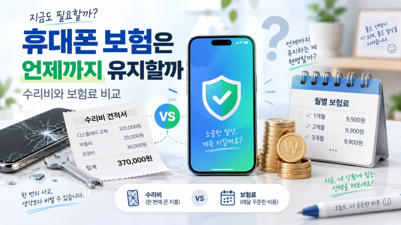 휴대폰 보험은 언제까지 유지하는 게 좋을까｜수리비와 보험료 비교