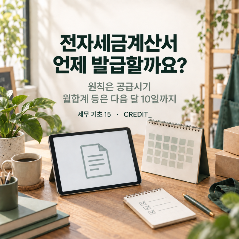전자세금계산서는 언제 발급하고 확인할까요?｜발급시기·필수 기재사항 기본
