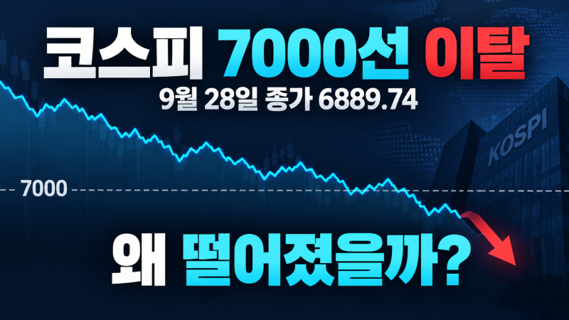 코스피 7000선 무너졌다, 하루 만에 6889까지 떨어진 이유