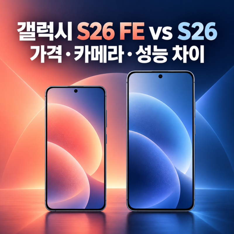 갤럭시 S26 FE S26 차이, 가격 카메라 성능 비교 어떤 걸 살까
