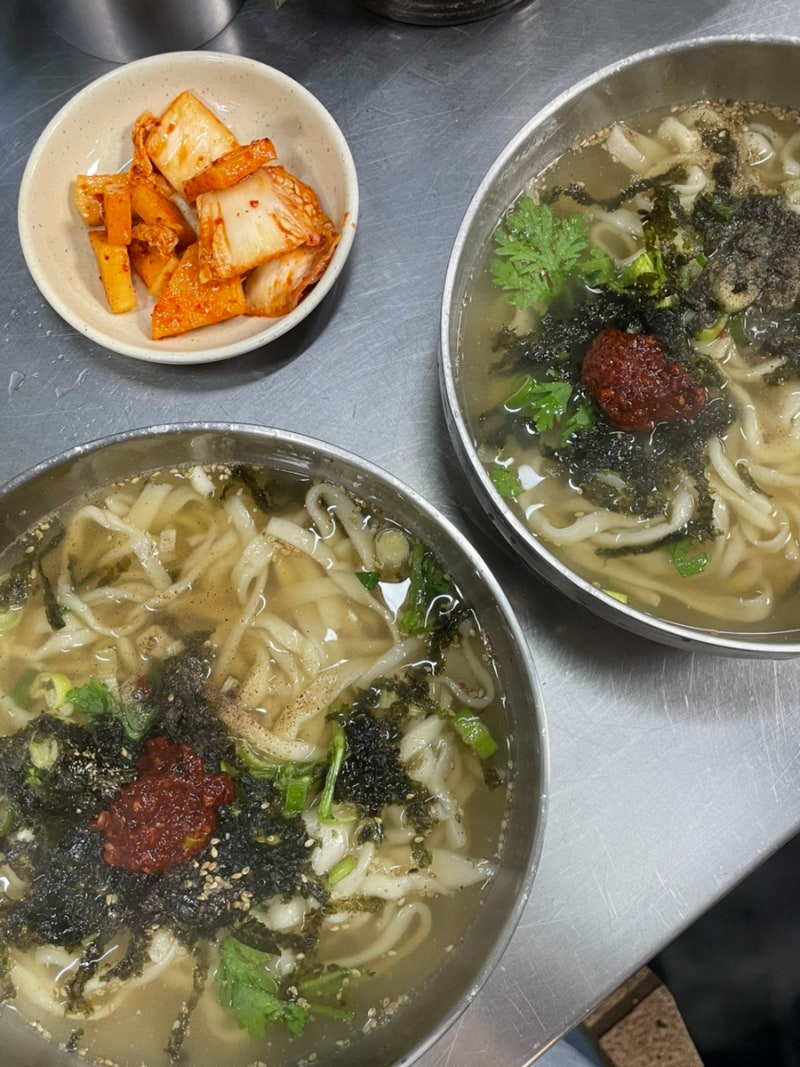 동래시장 현지인맛집 자매분식 칼국수 김밥 후기