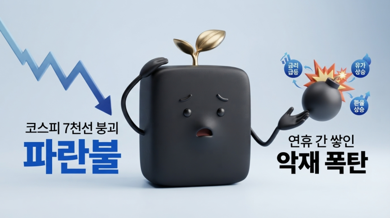 코스피 7천선 붕괴! 연휴 간 쌓인 악재 폭탄