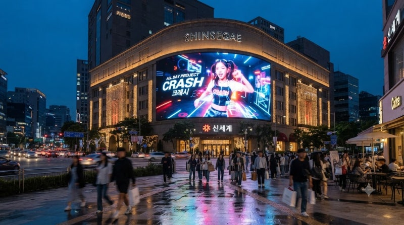 가수 반대하던 엄마 백화점에 떴다! 신세계 전광판 장식한 애니(문서윤) 신곡 뮤비 비하인드
