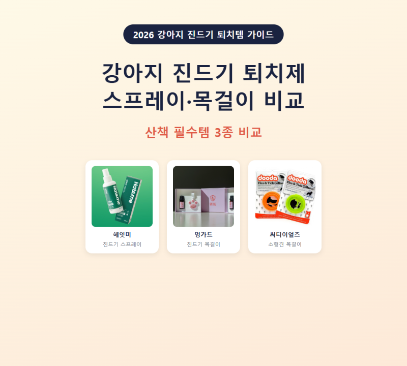강아지 진드기 퇴치제 스프레이·목걸이 비교와 고르는 법