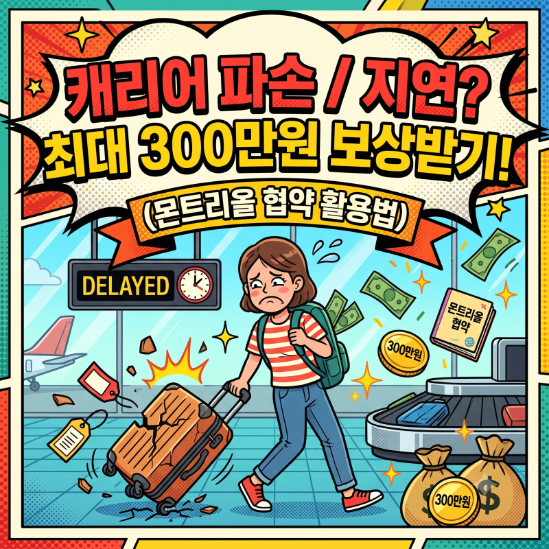 ✈️ 캐리어 파손 수하물 지연 보상 300만원 받는 법 (몬트리올 협약)
