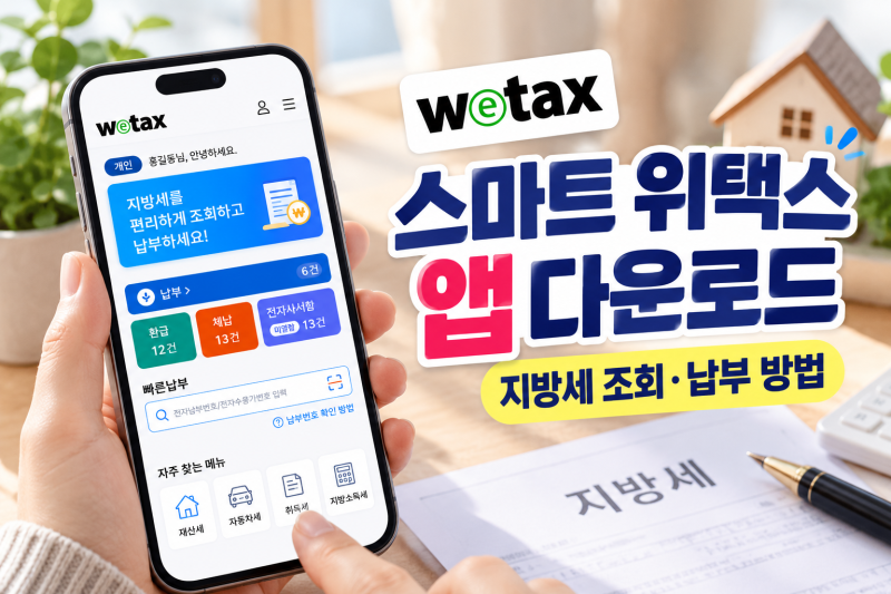 스마트 위택스 앱 다운로드｜지방세 조회·납부 방법