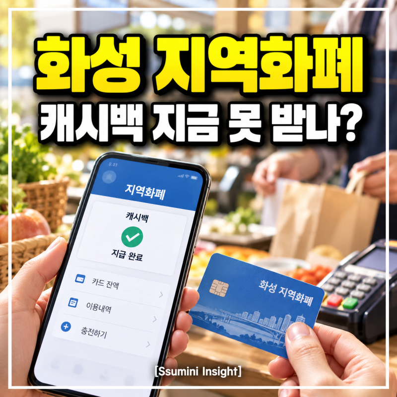 화성 지역화폐 추석 캐시백 종료, 받은 혜택 언제까지 쓸까?