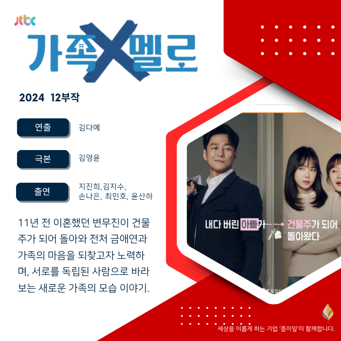《가족X멜로》 가족은 다시 합쳐져야만 완성되는 걸까?각자의 삶을 응원하게 되는 이유