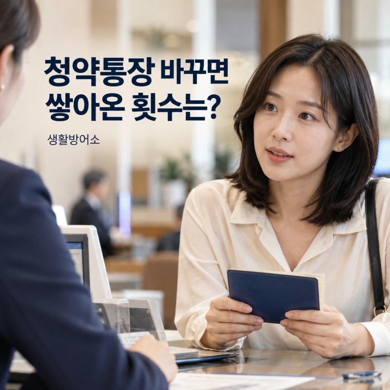 청약통장 전환하면 그동안 쌓은 가입기간과 납입횟수는 어떻게 될까?