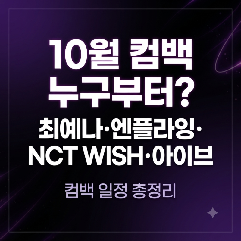 Who's Kicking Off the October Comebacks? A Full Rundown of Choi Yena, N.Flying, NCT WISH, and IVE's Schedules