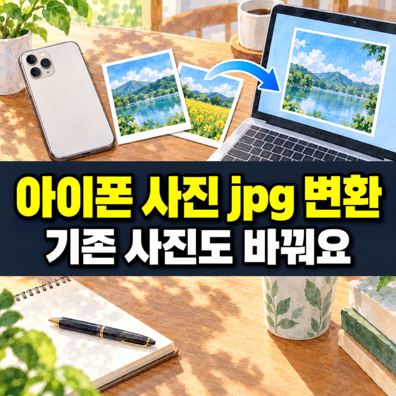 아이폰 사진 jpg 변환, 기존 사진과 앞으로 찍을 사진을 나눠요
