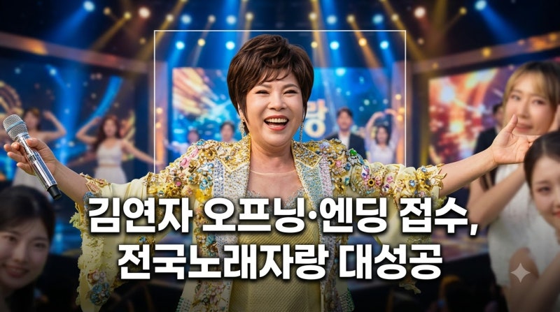 김연자 전국노래자랑 앙코르 쇄도, 90분 편성 오프닝·엔딩 책임진 화끈한 무대이은 신곡 예....
