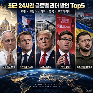 [글로벌 리더 주요 발언 TOP5] 교황은 우크라이나 협상 양보 촉구, 트럼프는 이란전 조기 승리 ....
