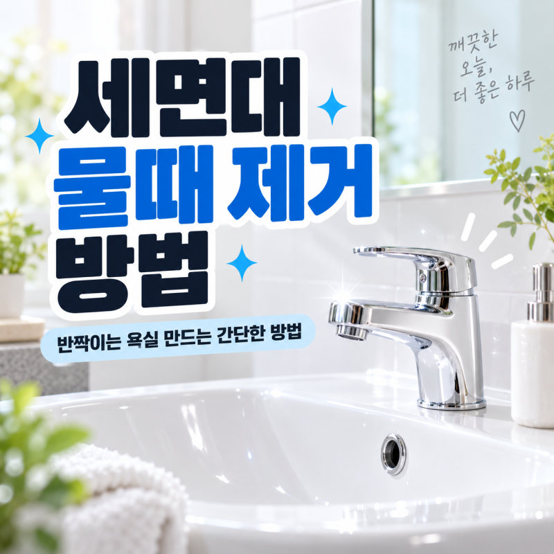 세면대 물때 제거 방법, 반짝이는 욕실 만드는 간단한 방법