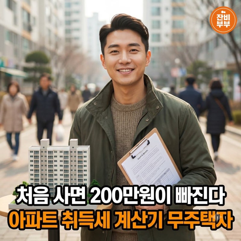 "처음 사면 200만원이 빠진다" 아파트 취득세 계산기 무주택자
