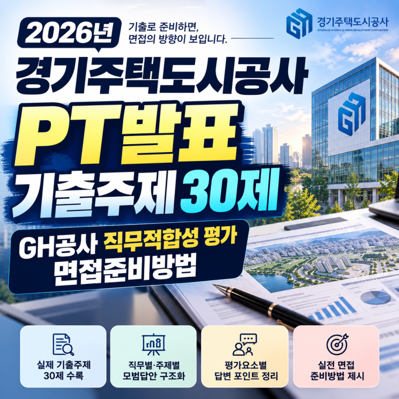 [GH공사 면접준비 방법] 경기주택도시공사 PT발표 기출주제(직무 적합성)
