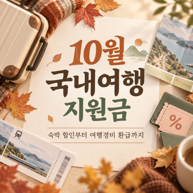 10월 여행 지원금 최대 10만 원｜지역화폐로 환급받는 방법