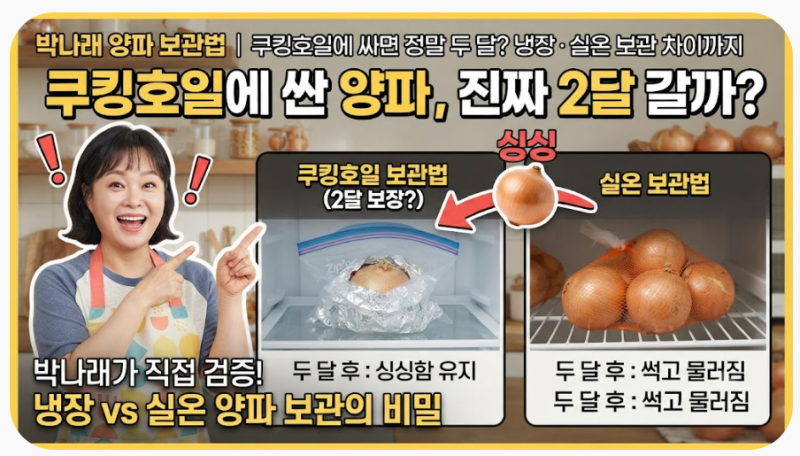 박나래 양파 보관법｜쿠킹호일에 싸면 정말 두 달? 냉장·실온 보관 차이까지