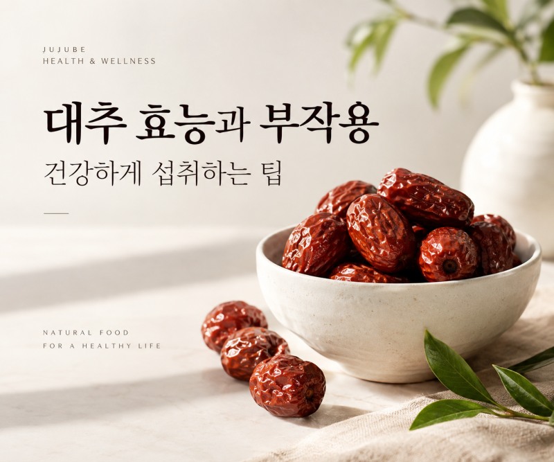 대추 효능과 부작용 : 건강하게 섭취하는 팁