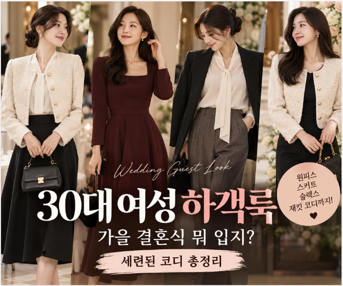 30대 40대 여성 하객룩 추천｜가을 결혼식 뭐 입지? 세련된 코디 추천