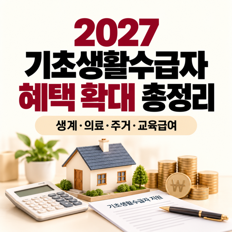 2027 기초생활수급자 혜택 확대 총정리｜생계급여 인상·의료급여·주거급여·신청자격