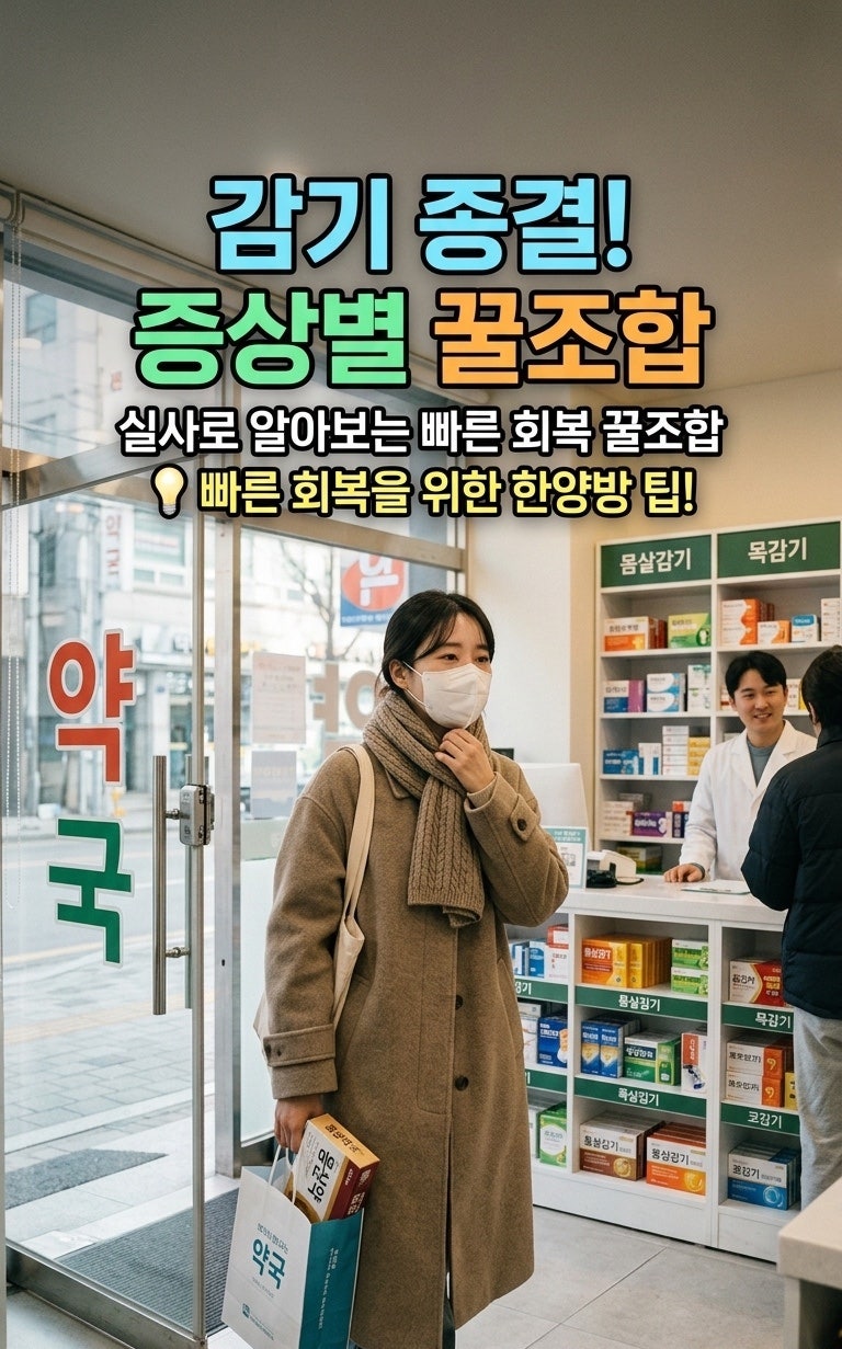 증상별 감기약 조합 총정리 몸살 목 코감기 빠른 회복 팁