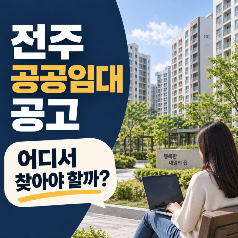 내 집 마련의 꿈을 실현하는 지름길, 2026년 전주 공공임대주택 모집공고 확인 방법 및 기관별....