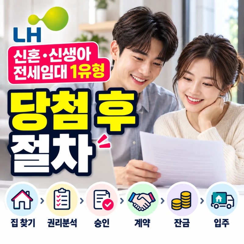 LH 신혼 신생아 1유형 2유형 당첨 후 절차｜집 찾기부터 권리분석·계약까지