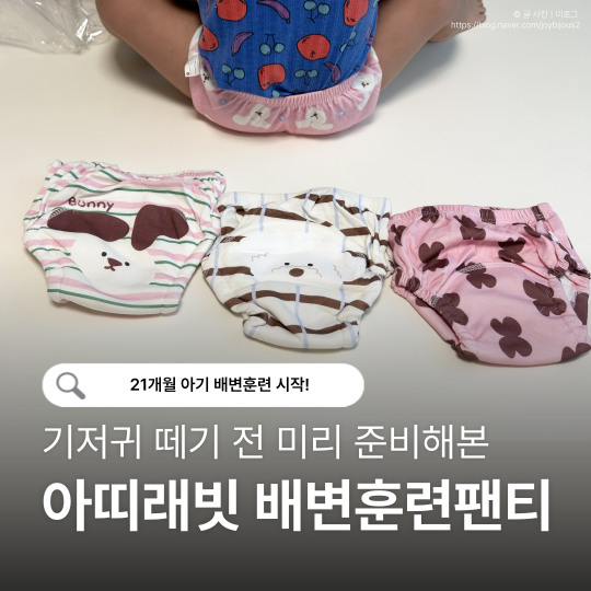 아기 배변훈련 팬티 추천｜21개월 여아 아띠래빗 방수팬티 후기