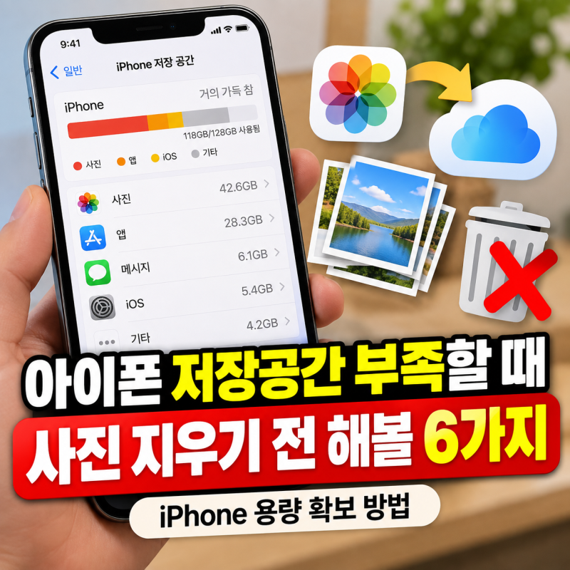 아이폰 저장공간 부족할 때 사진 지우기 전 해볼 6가지, iPhone 용량 확보 방법