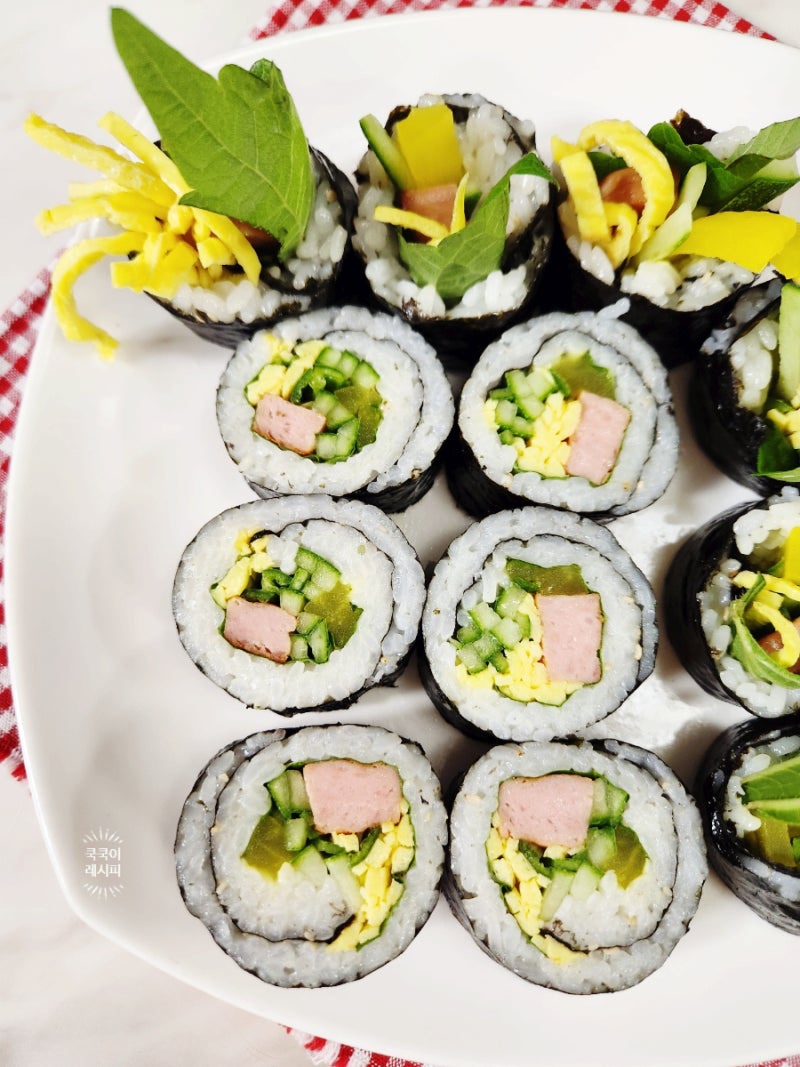 스팸김밥 만들기 청양고추 넣은 땡초김밥 와사비 마요소스